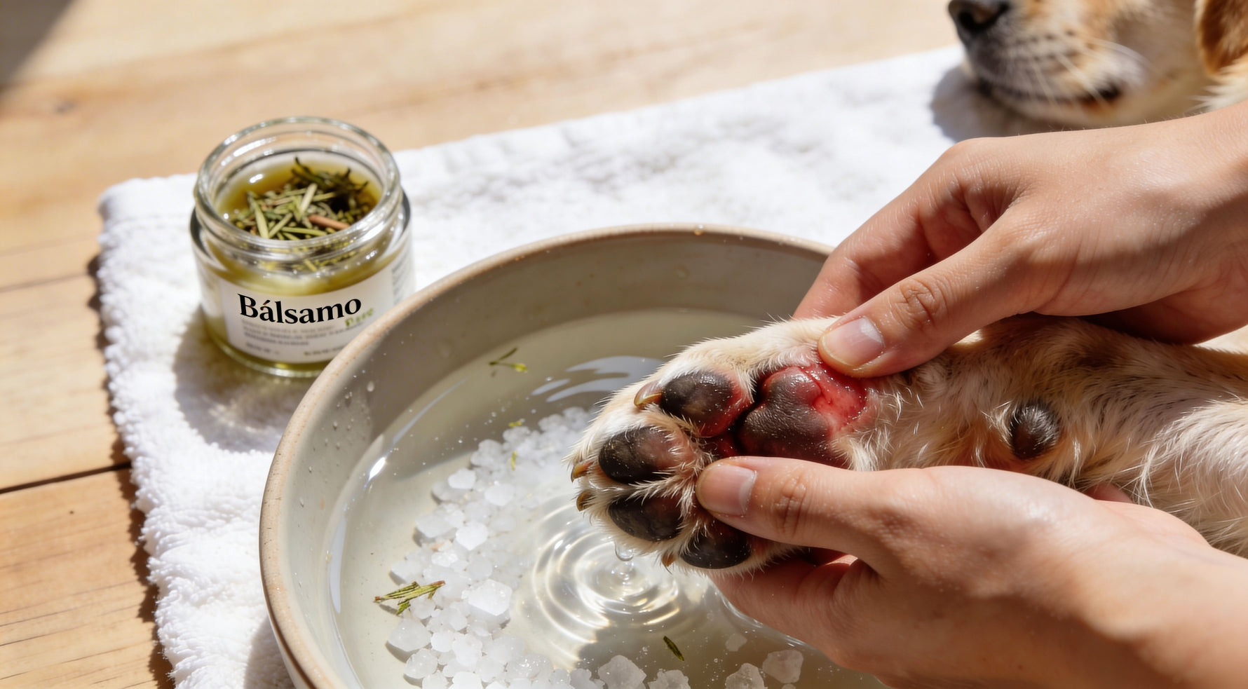 Alivia el Quiste interdigital perro tratamiento casero