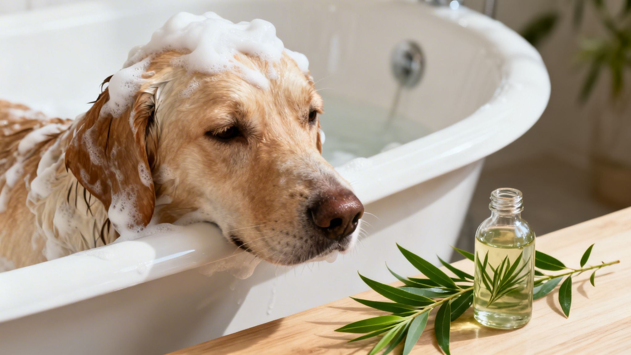 Guía de tea tree champu para la piel sensible de tu perro