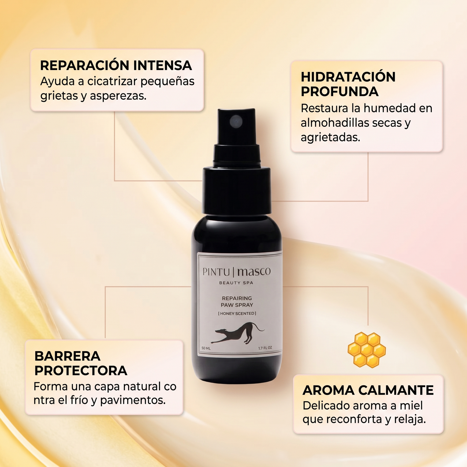 Spray reparador de almohadillas